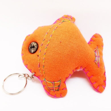 Keyring Fish V.1 Hand Sewing Doll Charm Cute Keychain Animal Lover Vintage Gift