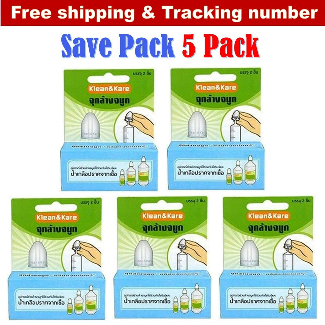 5 Boxes Nose Clean Adaptors Syringe Saline Nasal Child Adult Wash Irrigation