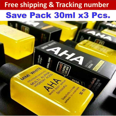3pcs MIMI AHA Body Serum make your Skin Aura Smooth Radiant 30ml