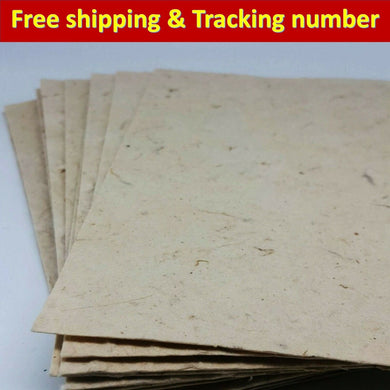 A4 Mulberry Paper Sheets Handmade Natural Brown Craft Scrapbook Cards Art Sheet