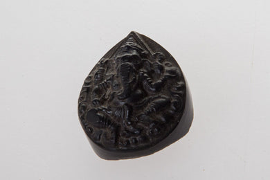 Headed God Elephant Amulet Rock Carving Black Stone Image Figurine Collectibles