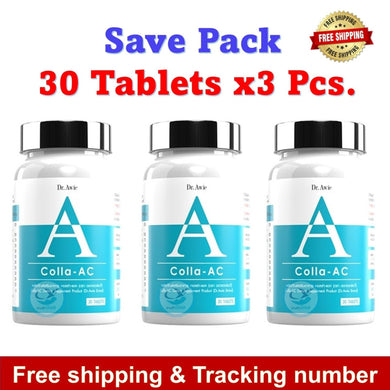 3x Dr.Awie Colla-AC Reduces Acne Dark Spots Skin Care Expert collagen 30 Tabs