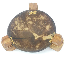 Load image into Gallery viewer, Soap Dish Dispenser Vintage Coconut Shell Teak Wood Shower Bahtroom Handmade
