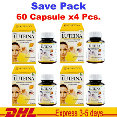 4X LUTEINA 60 Caps Vision Supplements 100% Marigold Extract Longevity Lot