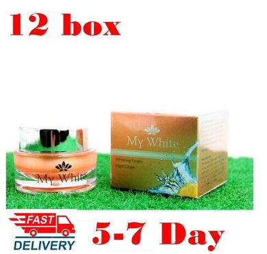 12X MY WHITE Whitening Night Cream Face Skin Nourishing Anti Aging Acne Freckle