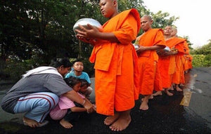 Set of 7 Pcs. Thai Buddhist's Robe Premium Monk Clothing Ji Worn Temple Thailand