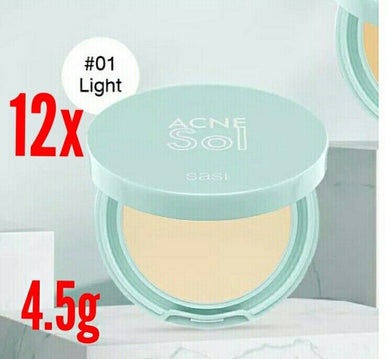 12x Face Powder Compact Foundation control soft texture reduce acne smooth skin