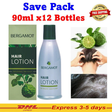 12x Bergamot Hair Lotion Anti Scalp Dandruff Prevents Hair Loss Treatment Extra