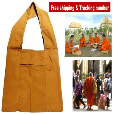 Thai Buddhist Buddha Monk's Bag with Zipper Good Febric Free ship with track