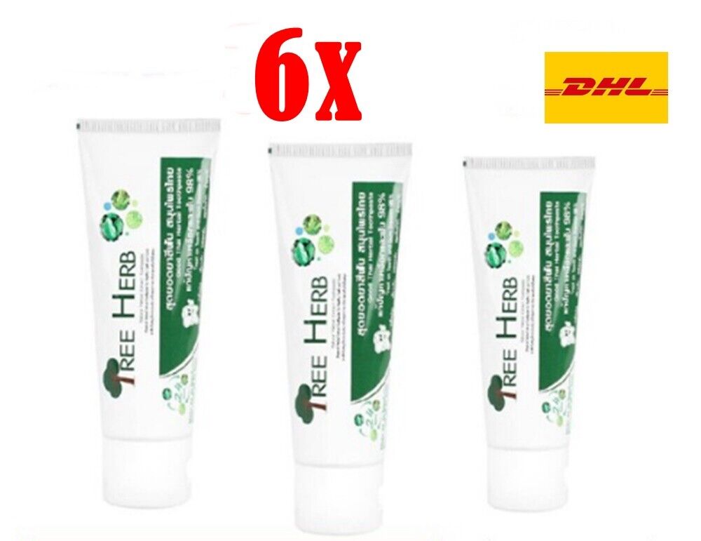 6x Teeth Whitening Sensitive Teeth Herbal Clove Toothpaste Travel Size Lot 2.8oz