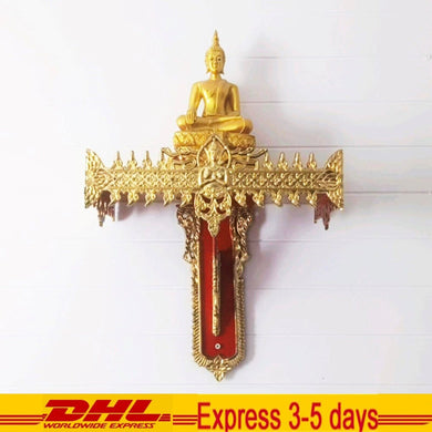 11 inchesNEW Vintage Gold Red Shrine Wood Buddha Shelf Wall Buddhist Display