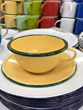 Load image into Gallery viewer, Enamelware Cup Coffee Tea Mug Camping Enamel Restaurant Coffee Shop Yellow Color
