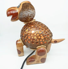 Load image into Gallery viewer, Vintage Table Lamp Shade Dog Coconut Shell Night Light Shade Handmade Kids Gift