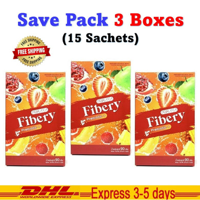 3x Primaya Fibery Detox Clean Dietary Strawberry Flavor Slimming Radiance Skin