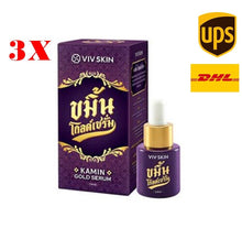 Load image into Gallery viewer, 3x NEW ViV Skin Kamin Gold Serum Skin Brightening Reduce Acne Dark Spot Wrinkles