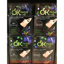 Load image into Gallery viewer, 2 Box OK Herbal Color Care Shampoo Change Hair Colour Dye Easily Dark Brown 30ml