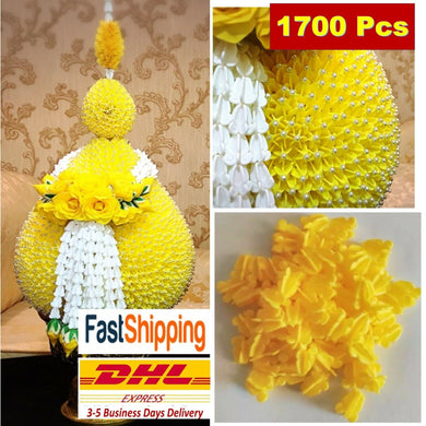 Plastic Thai Artificial Flower Garland Yellow Art Hand Crafts Floral (1700 Pcs)