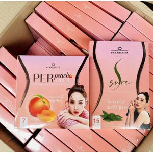 S-Sure + Per Peach Fiber Fast Slimming Weight Control Burn Block DHL (6+6)