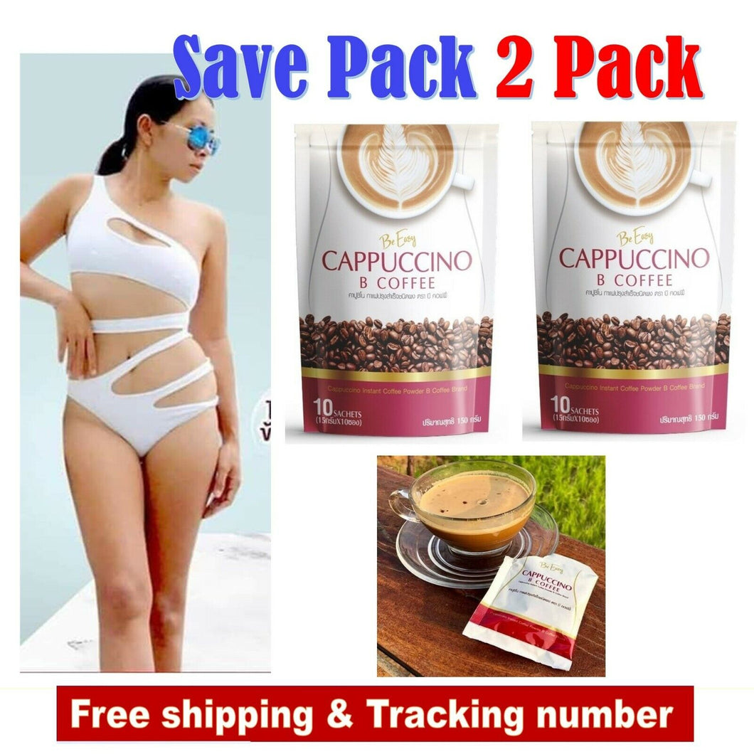 2 Packs Be Easy Cappuccino B Coffee Instant Drink Detox Waste Weight Loss