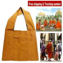Load image into Gallery viewer, Thai Buddhist Buddha Monk&#39;s Bag with Zipper Good Febric Temple Free Ship &amp; Track