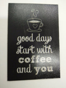 GOOD DAY WITH COFFEE funny pic Design Vintage Poster Magnet Fridge Collectible