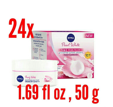 24x WHITENING SKIN Pearly White Micro Pearl Filler Day Face Serum Cream SPF33