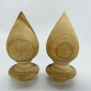 2x3” Finial Teak Wood Lotus Shape Regulator Wall Clock Vintage Furniture Decor