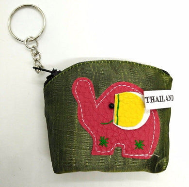 Elephant Fabric Keyring V.5 and Purse Hand sewing charm Animal Keyring Souvenir