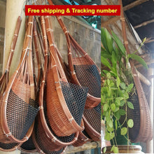 Load image into Gallery viewer, Woven Basket Planter Home Decor Orchid Flower Hanging Plant Pot Bamboo Garden