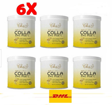 6x COLLA Zinc Plus C Brighten Skin Reduce Acne Wrinkles Collagen skin lightening