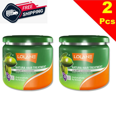 2 x LOLANE NATURA Treatment Restorative For dry and damaged Loss Hair 100g