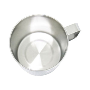 2x250ml Drinking Water Mug Thai Zebra Brand Kitchenware Silver Stainless Steel