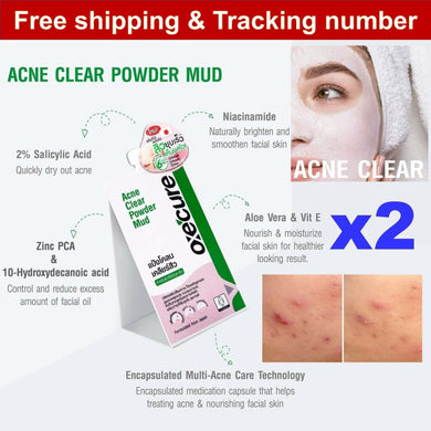 2x Oxe Cure Acne Clear Potion Mud Acne-Prone Pimple Skin Blemish Treatment 5g.