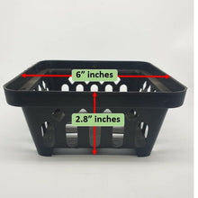 Load image into Gallery viewer, 5x Plastic Basket Pots Orchid Vanda Baskets Flower Hanging Flowers Black 6inch