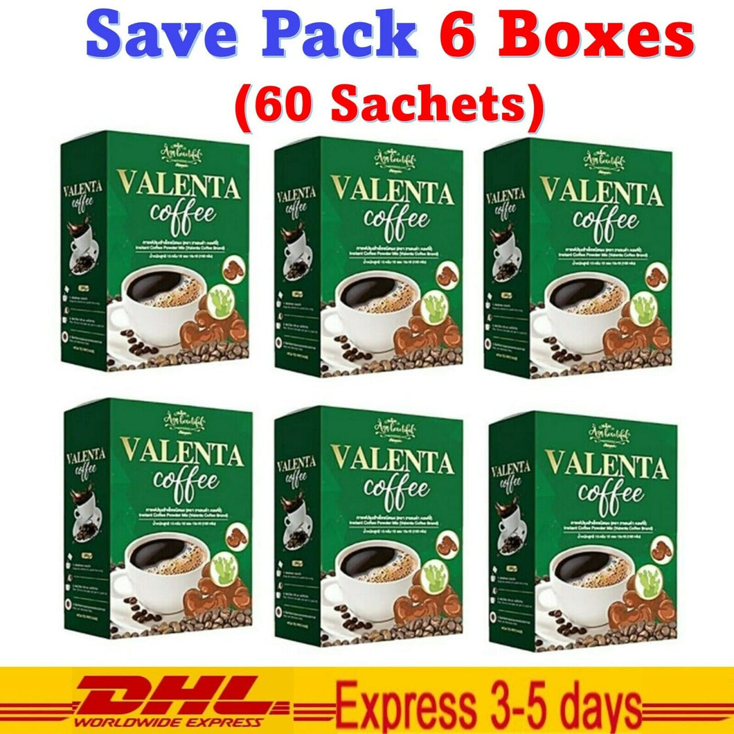 6x Valenta Instant Coffee Weight Loss High Fiber Burn 0% Fat Sugar Cholesterol