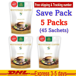 3x Wuttitham Instant Coffee Health Weight Control Slimming Shape Anti Aging DHL