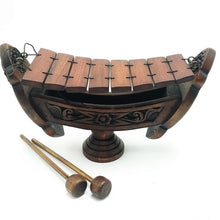Load image into Gallery viewer, 40 cm Xylophone Teak Wooden Thai Traditional Musical Instrument Hand Carved Wood