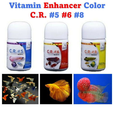 CR 5 6 8 Vitamin White Crane Fish Food Powder Enhancer Color Breed Yellow 10g
