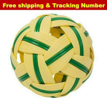 Load image into Gallery viewer, Rattan ball sepak takraw kick volleyball new training sport game yellow green