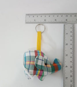 Fabric Keyring Mini Doll Gift Elephant Pattern Scotch Hand sewing charm gift