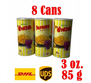 8 Cans hot fries potato chips healthy snack foods restaurants lowsugar fast food