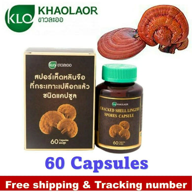 Khaolaor Cracked Shell Lingzhi Spores Capsule Slow Down Aging Nourish Healthy