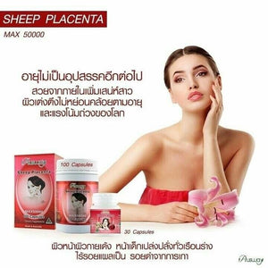 New Ausway Sheep Placenta 50000mg Anti Aging Beauty Supplement 30 Capsules