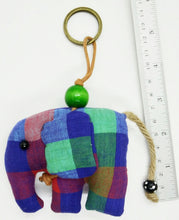 Load image into Gallery viewer, Animal Lover Doll Keyring Elephant Pattern Scotch Sewing Charm Cute Fabric