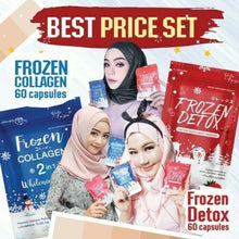 Load image into Gallery viewer, 12x Gluta Frozen Collagen 2in1 whitening+Frozen Detox Natural Cleanse skin capsu