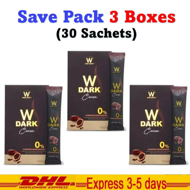 3x W Dark Cocoa Wink White Instant Drink Weight Control Chocolate Slim Fiber