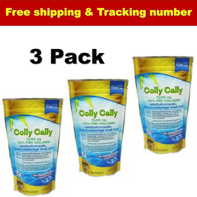 3x COLLY CALLY 75000 mg Fish Collagen White Skin Dietary Supplement Drink