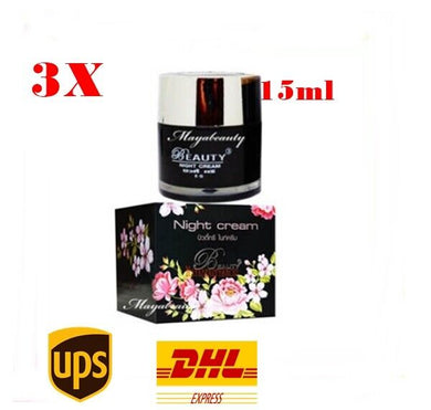 3X NEW BEAUTY3 Whitening Night Cream Face Nourishing Skin Anti-Melasma & Acne15g