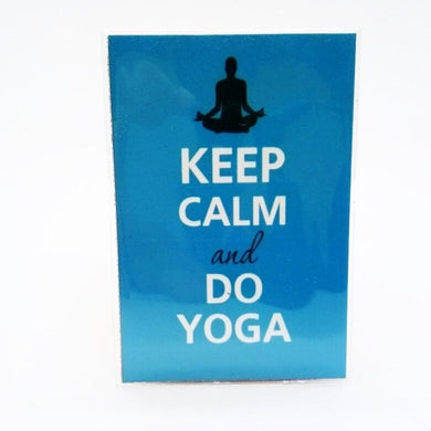 Keep Calm And Do Yoga funny pic Design Vintage Poster Magnet Fridge Collectible