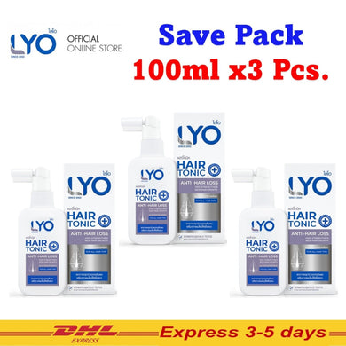 3x100ml LYO Hair Tonic scalp care products Prevent Hair Loss Beard Side Burn